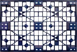 Паллет (поддон) пластиковый перфорированный на 9-ти ножках вкладываемый, 1200х800х160 мм, синий [TR 1208 L]