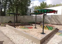 Навес «Вафер» круглый С цветным поликарбонатом, высота: 3,0 м