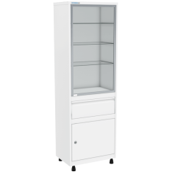 Медицинский шкаф ШМС-1-А-Р-1 с алюминиевым профилем [10859]