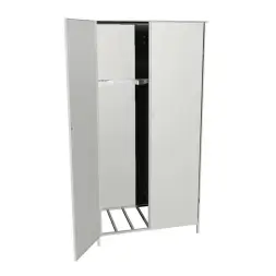 Усиленный шкаф с решетчатым дном для 2х кислородных баллонов 1,2мм 2000x1000x560 мм Светло-серый