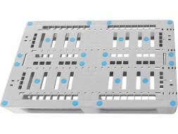 Паллет (поддон) пластиковый перфорированный, 1200х800х150 мм, серый [CR 1208 А1]