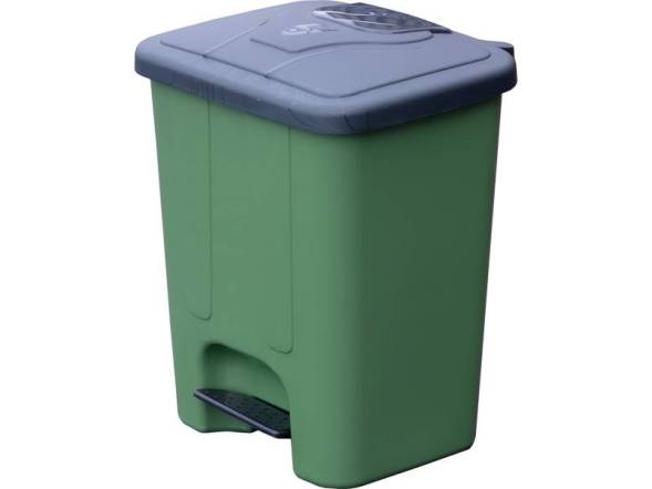 Мусорный бак 25л. мороз. с крышкой, с педальным приводом