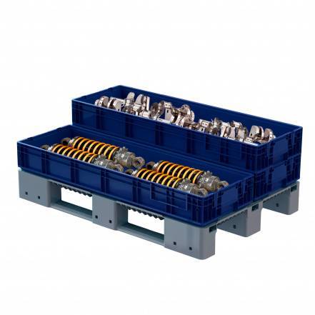 Евроконтейнер пластиковый R-KLT 12415, 1200х400х150 мм