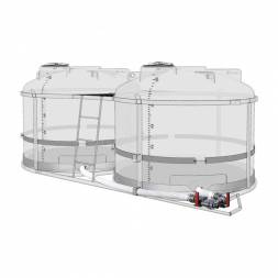 Комплект ПОЛНОГО слива с кранами G2 на две емкости TRF