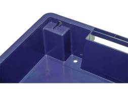 Ящик пластиковый со сплошными стенками и дном, 600х400х150 мм, синий [225]