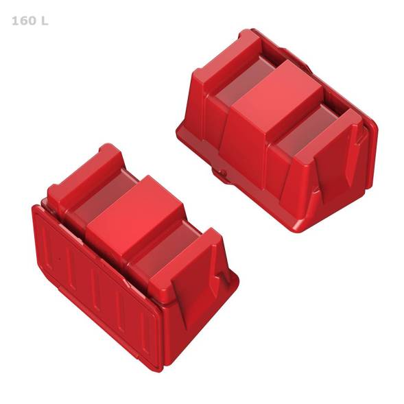 Ящик для соли, реагентов 160 литров, красный