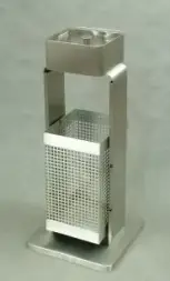 Урна-пепельница Портик, 400х400х880 мм, шлифованная, 30 л