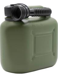 Канистра пластиковая для хранения и перевозки топлива, 5 л, зеленый [4068]