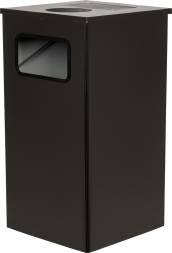 Урна для мусора металлическая Квадро-11, 80 литров, черный