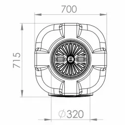 Ёмкость прямоугольная 700 литров вертикальная