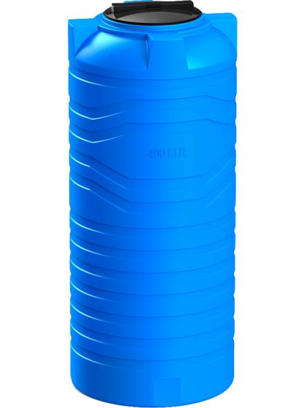 Ёмкость пластиковая вертикальная цилиндрическая, 400 л, синий [N 400]