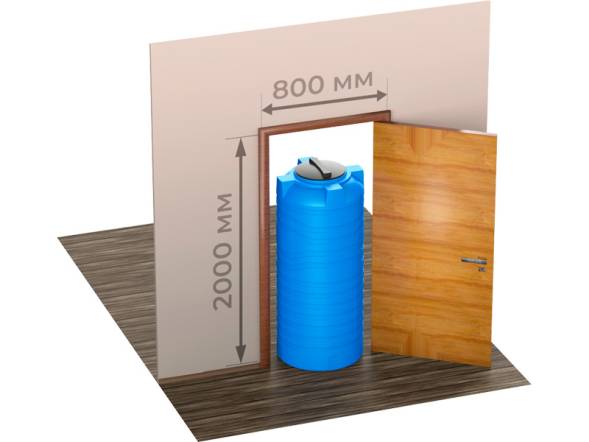 Ёмкость пластиковая вертикальная цилиндрическая, 400 л, синий [N 400]