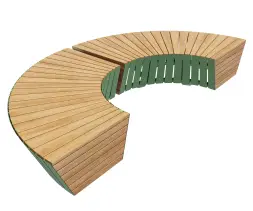 Модульная скамейка «Лион» 5 модулей - змейка