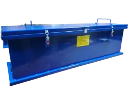 Горизонтальный герметичный специализированный контейнер для сбора, хранения, транспортировки отработанных ртутьсодержащих ламп, боя и брака люминесцентных ламп ГСК 1250, 1250х350х550 мм