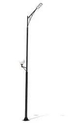 Стальной фонарный столб «Каскад плюс» со светильником