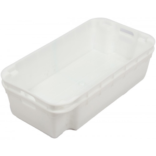 Ящик пластиковый конусный морозостойкий для обвалки мяса, 740х400х170 мм, белый