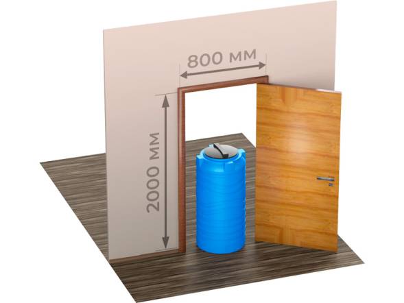 Емкость пластиковая вертикальная цилиндрическая, 200 л, синий [N 200]