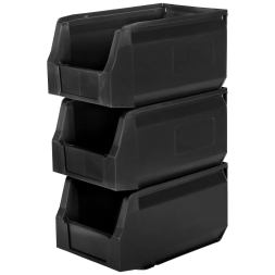Складской лоток для метизов, мелочей и деталей Logic Store®, 350х225х150 мм, черный [12.403]