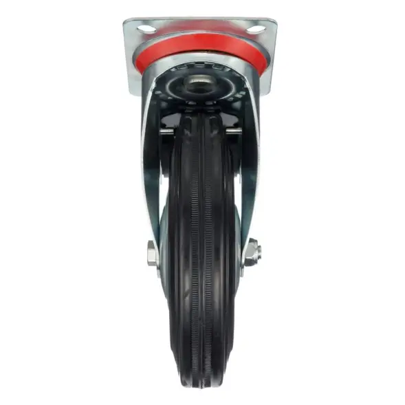 Колесо поворотное с тормозом Стелла-техник 4003-200 диаметр 200мм, грузоподъемность 185кг, резина, металл