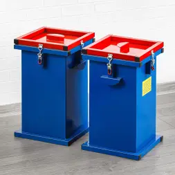 Контейнер герметичный специализированный вертикальный для битых ламп и термометров ГСК 1550, 1550х450х450 мм