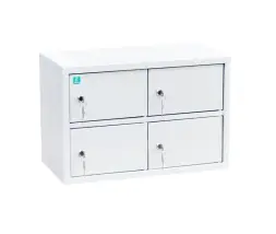 Индивидуальный шкаф кассира на 4 отделения (навесной) 600x310x400 мм Светло-серый