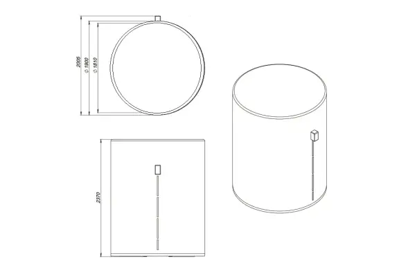 Емкость T 5000л синяя с утеплением