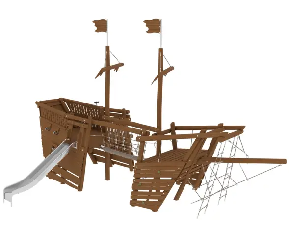 Игровой комплекс ARTWOOD «Корабль Венеция» с горкой и мачтами