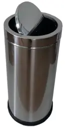 Урна Ву-Тенг, 250х400 мм, шлифованная, кольцо под пакет, 19 л
