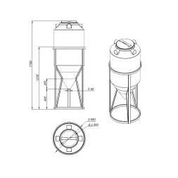 Емкость ФМ 240л белая в обрешетке