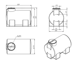 Емкость ЭВГ H 500л под плотность до 1.2 г/см3 синяя