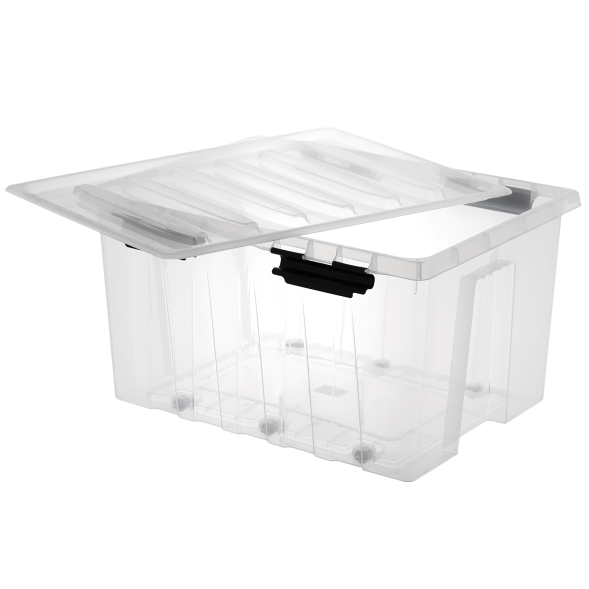 Контейнер с крышкой и клипсами Rox Box Original, 120 л, 740x565x410 мм, прозрачный