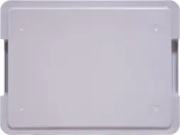 Ящик пластиковый сплошной, 400×300×75 мм, 6.4 л, серый [700.03.02 М ГД]