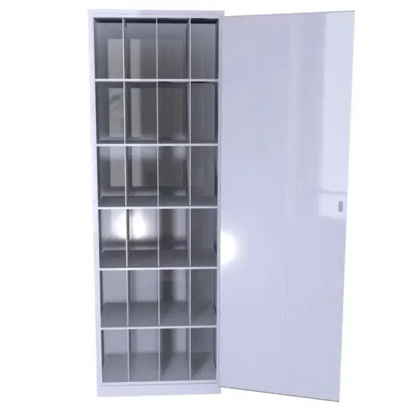 Шкаф для противогазов 24-600 с дверью 1800x600x400 мм Светло-серый