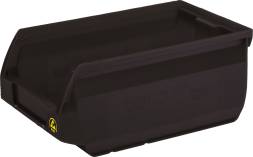 Ящик (лоток) антистатический пластиковый, 170x105x75 мм, 1.34 л, черный [5001 ESD]