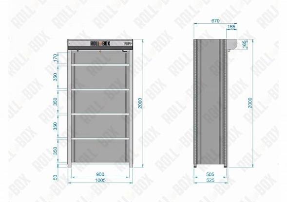 Шкаф роллетный ROLL-BOX SIMPLE 10.05.6.V1