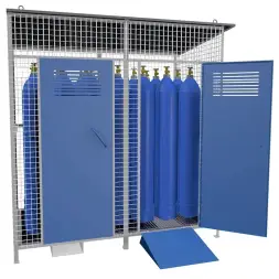 Хранилище газовых баллонов сетчатое сварное ХГС-01 2100x2200x1110 мм Серый