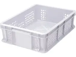 Ящик пластиковый перфорированный, 400×300×120 мм, 10.6 л, чёрный [701.01.02]