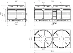Кассета с полным сливом 10000 л (2х5000 л)