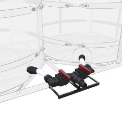 Комплект слива боковой с кранами G3 на две емкости TR