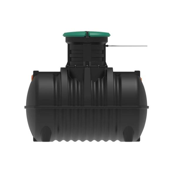 Автономная канализация Rostok Ground 6 с горловиной 600 мм и самотечным отведением, 2800л, черный [5042.2800.899.000]