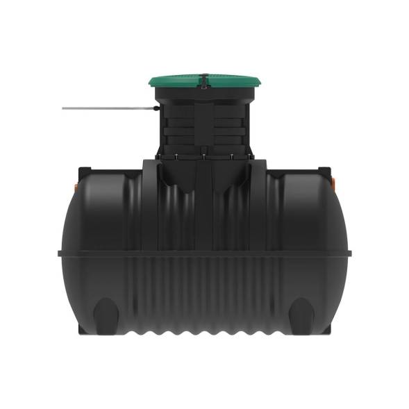 Автономная канализация Rostok Ground 6 с горловиной 600 мм и самотечным отведением, 2800л, черный [5042.2800.899.000]