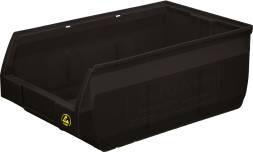 Ящик (лоток) антистатический пластиковый, 500x310x200 мм, 31 л, черный [5005 ESD]