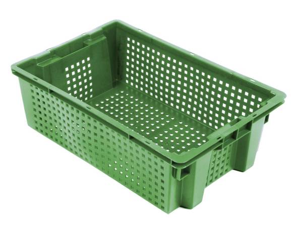 Пластиковый ящик овощной перфорированный, 600х400х200 мм