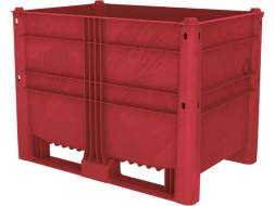 Крупногабаритный сплошной пластиковый контейнер EcoLine, 1200х800х870 мм, красный [EcoLine-590]