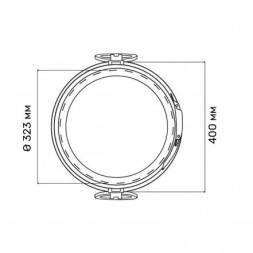 Бочка пластиковая с крышкой, металлическим обручем и ручками, 65 л, синий [БП65.02/04]