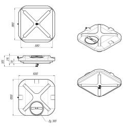 Бак пластиковый для летнего душа с лейкой, 110 л, черный [БД110/17]