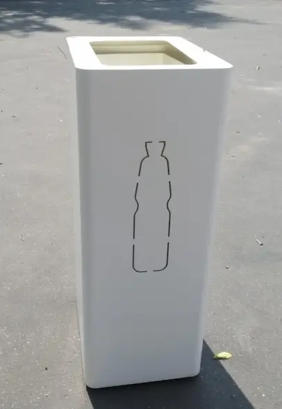 Урна для раздельного сбора мусора с вырезанными в металле обозначениями А-Тренд-1