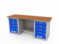 Верстак ДВК с 2 тумбами WOKER PRO 2504.2000