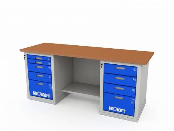 Верстак ДВК с 2 тумбами WOKER PRO 2504.2000