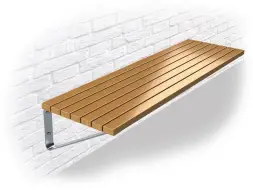 Скамейка стальная «На стену» без спинки 1,2 м